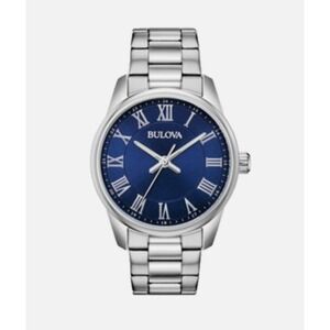 Bulova Men's Classic Quartz Silver Watch 40MM 96A228 New With Box